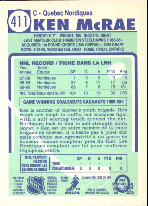 A6844- 1990-91 O-Pee-Chee Hockey Card #s 401-528 -You Pick- 15+ FREE US SHIP - Picture 21 of 237