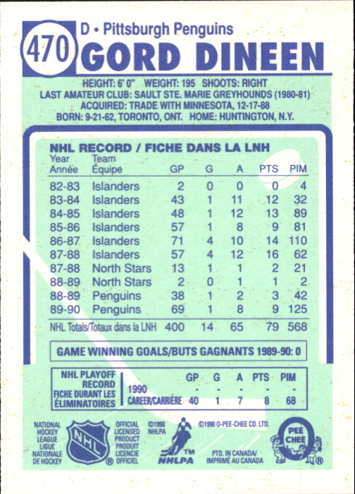A6844- 1990-91 O-Pee-Chee Hockey Card #s 401-528 -You Pick- 15+ FREE US SHIP - Picture 129 of 237