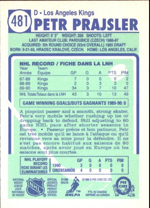 A6844- 1990-91 O-Pee-Chee Hockey Card #s 401-528 -You Pick- 15+ FREE US SHIP - Picture 145 of 237