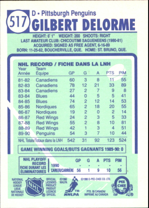 A6844- 1990-91 O-Pee-Chee Hockey Card #s 401-528 -You Pick- 15+ FREE US SHIP - Picture 215 of 237