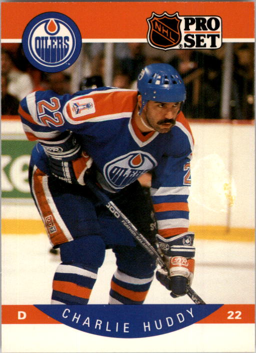 1990-91 Pro Set #85 Charlie Huddy UER/(No accent in 1st e/in Defenseur)