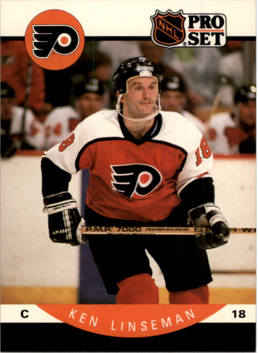 1990-91 Pro Set #219 Ken Linseman UER/(Bruins and Flyers/stats not separate)