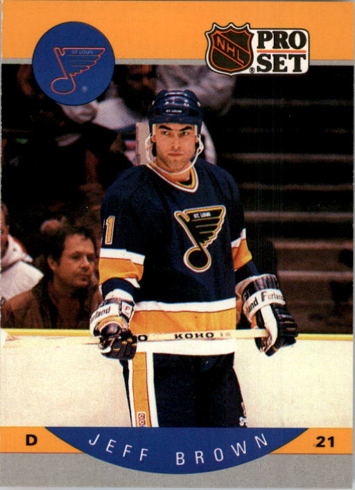 1990-91 Pro Set #260 Jeff Brown UER/(Nordiques and Blues/stats not separate)