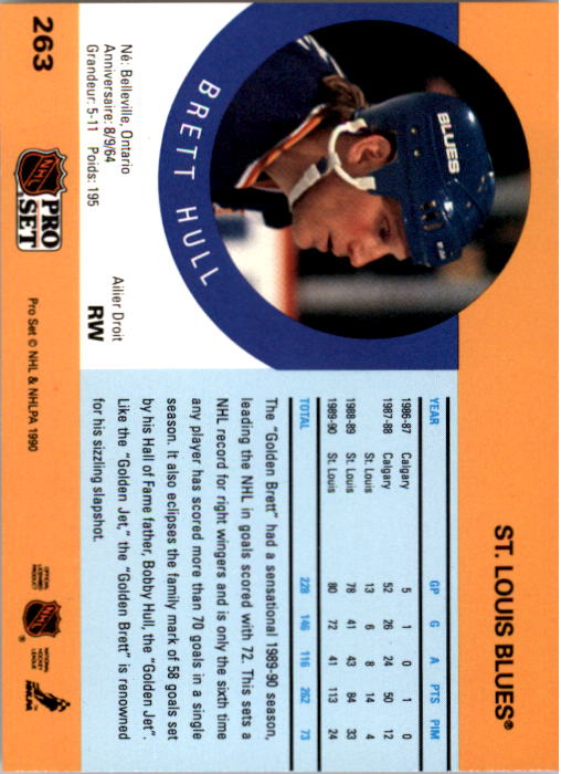 1990-91 Pro Set #263 Brett Hull back image