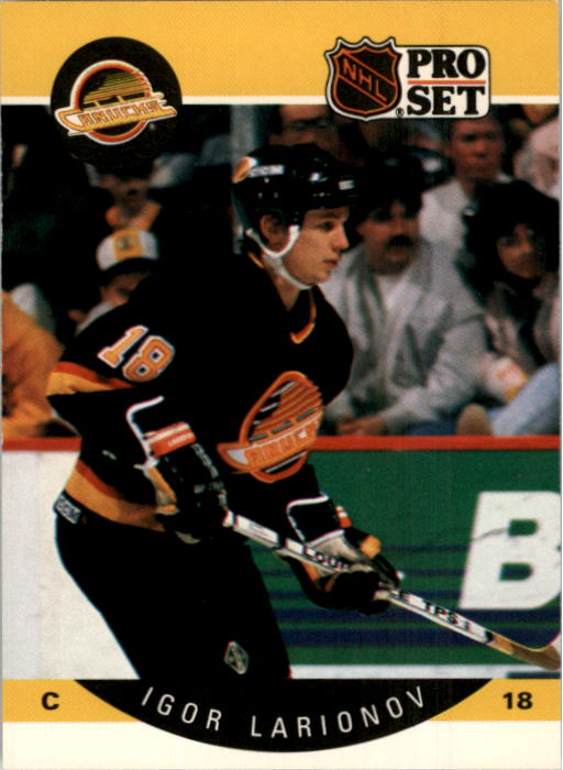 1990-91 Pro Set #297 Igor Larionov RC UER/(Stats should indicate/either Soviet or NHL)