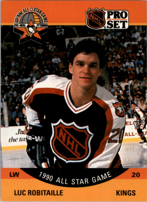 1990-91 Pro Set #341 Luc Robitaille AS UER/(Fewest shots by Eastern/AS's, not Boston)