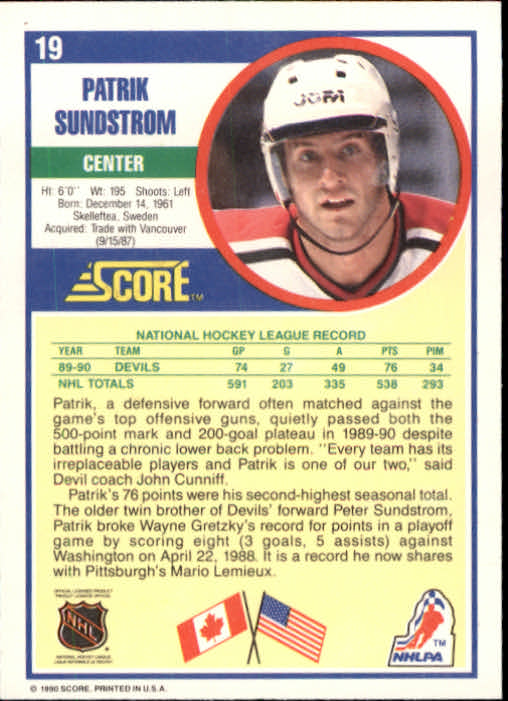 1990/1991 Score "American" Hockey Base Set Cards #1 to #220 Rookies and Veterans - Picture 39 of 440
