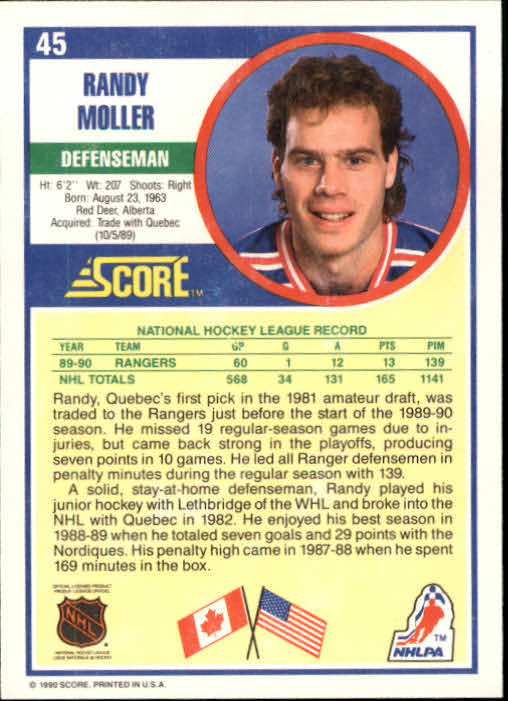 1990/1991 Score "American" Hockey Base Set Cards #1 to #220 Rookies and Veterans - Picture 90 of 440