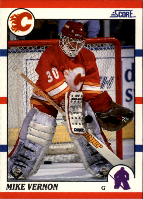 1990-91 Score #52 Mike Vernon UER/(Text says won WHL MVP/twice, should be once)