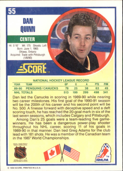 1990/1991 Score "American" Hockey Base Set Cards #1 to #220 Rookies and Veterans - Picture 110 of 440