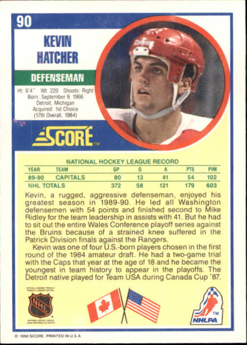 1990/1991 Score "American" Hockey Base Set Cards #1 to #220 Rookies and Veterans - Picture 180 of 440