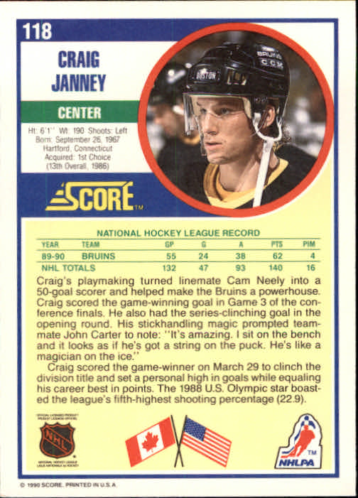 1990/1991 Score "American" Hockey Base Set Cards #1 to #220 Rookies and Veterans - Picture 236 of 440