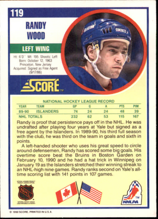 1990/1991 Score "American" Hockey Base Set Cards #1 to #220 Rookies and Veterans - Picture 238 of 440