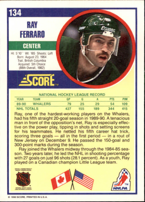 1990/1991 Score "American" Hockey Base Set Cards #1 to #220 Rookies and Veterans - Picture 268 of 440