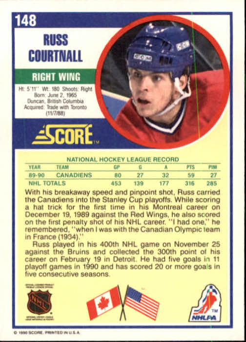 1990/1991 Score "American" Hockey Base Set Cards #1 to #220 Rookies and Veterans - Picture 296 of 440