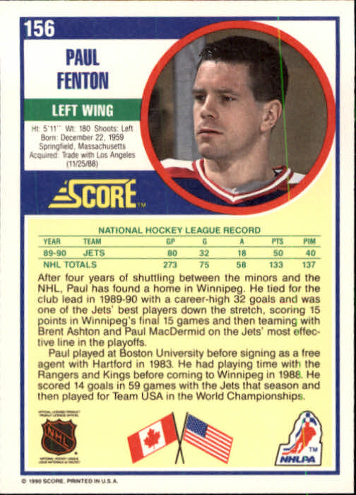 1990/1991 Score "American" Hockey Base Set Cards #1 to #220 Rookies and Veterans - Picture 312 of 440