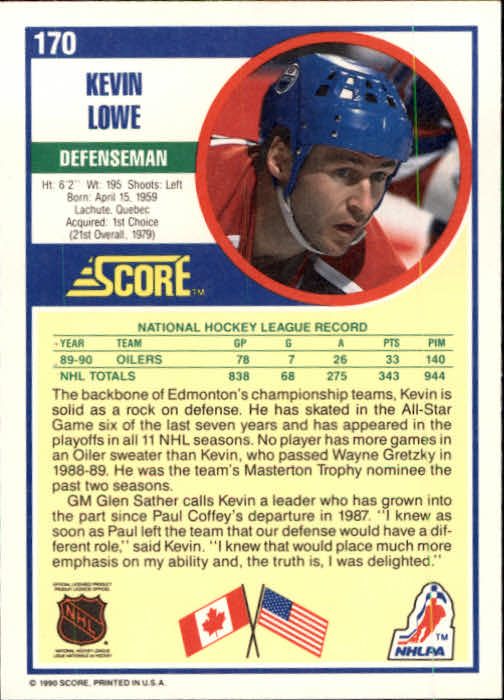 1990/1991 Score "American" Hockey Base Set Cards #1 to #220 Rookies and Veterans - Picture 340 of 440