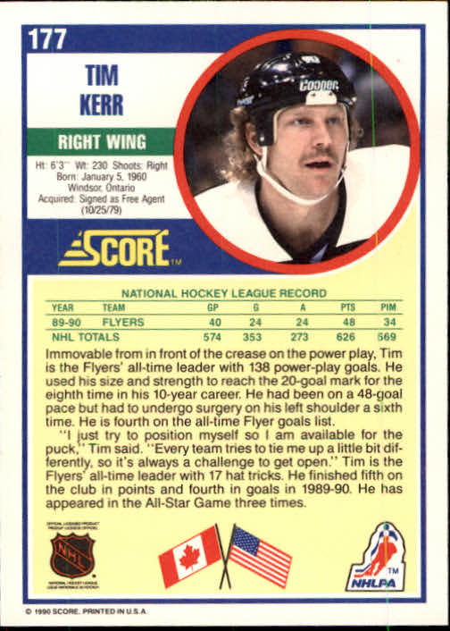 1990/1991 Score "American" Hockey Base Set Cards #1 to #220 Rookies and Veterans - Picture 354 of 440