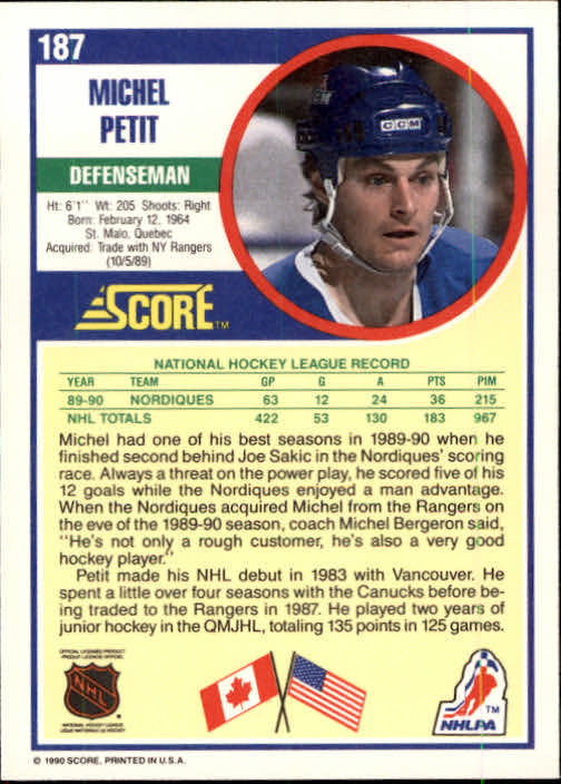 1990/1991 Score "American" Hockey Base Set Cards #1 to #220 Rookies and Veterans - Picture 374 of 440
