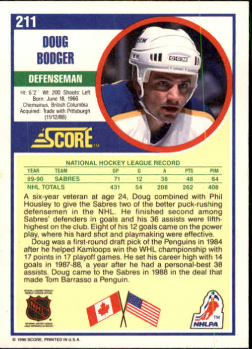 1990/1991 Score "American" Hockey Base Set Cards #1 to #220 Rookies and Veterans - Picture 422 of 440