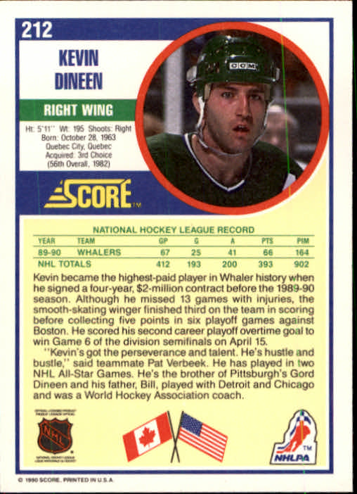 1990/1991 Score "American" Hockey Base Set Cards #1 to #220 Rookies and Veterans - Picture 424 of 440