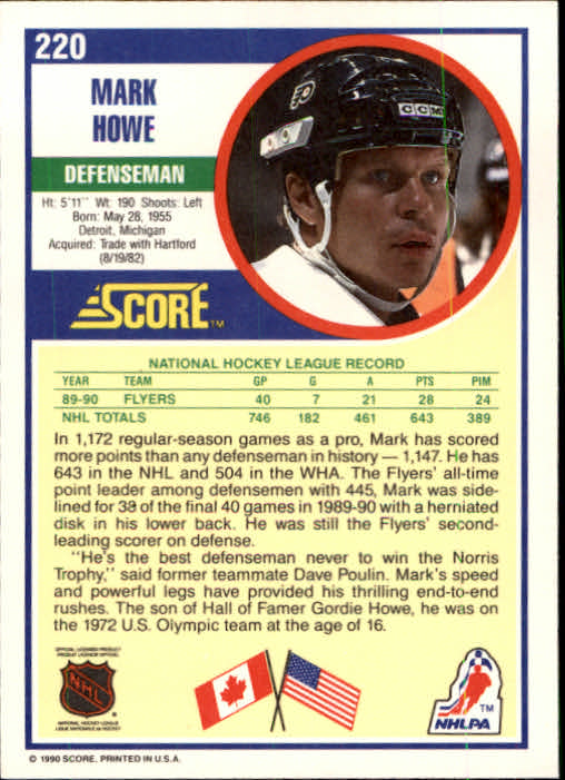 1990/1991 Score "American" Hockey Base Set Cards #1 to #220 Rookies and Veterans - Picture 440 of 440