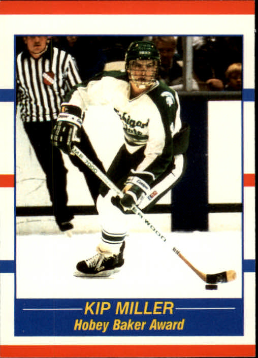1990-91 Score #330A Kip Miller Hob ERR RC/(Score logo missing on front)