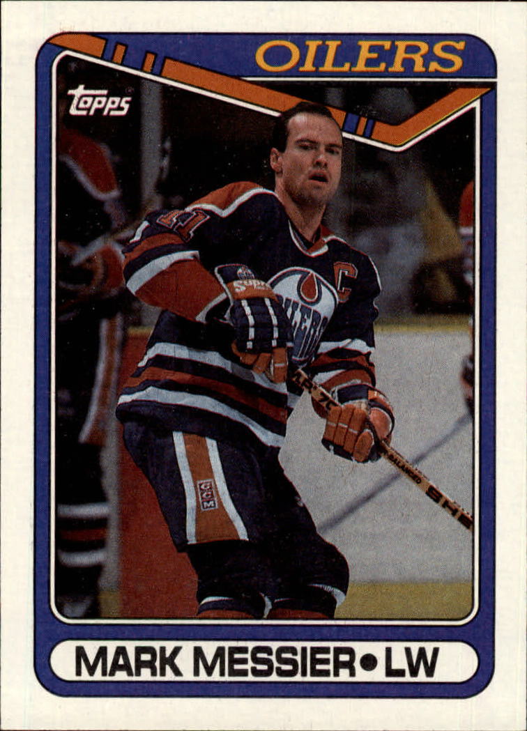1990-91 Topps #130 Mark Messier UER/(Shown as LW,/should be C)
