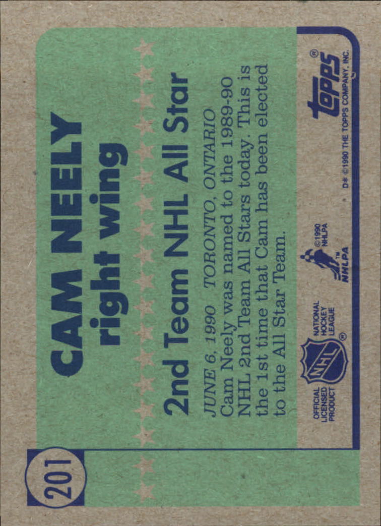 1990-91 Topps #201 Cam Neely AS2 back image