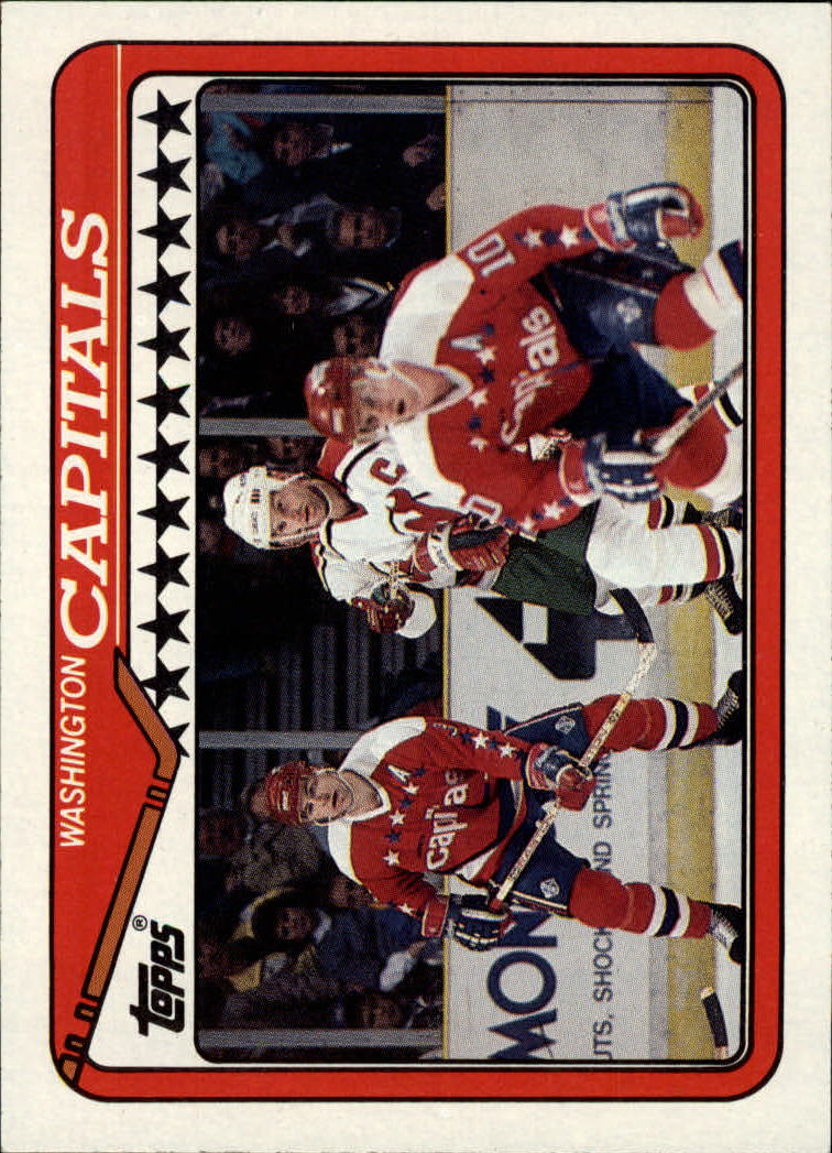 1990-91 Topps #394 Capitals Team/Kirk Muller/Scott Stevens