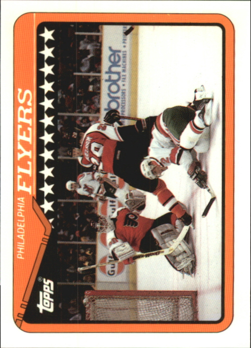 1990-91 Topps Tiffany #80 Flyers Team/Kjell Samuelsson/Wendell Young