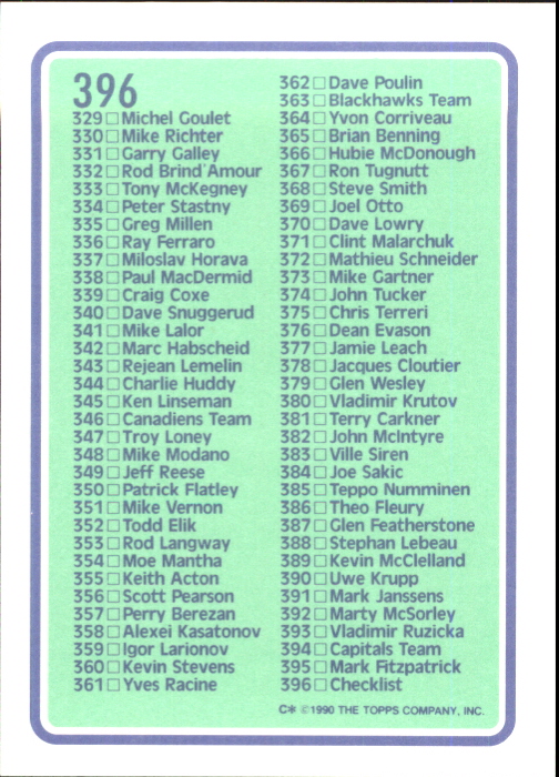 B2555- 1990-91 Topps Tiffany Hk #S 251-396 + Einsätze -du Pick- 15 + Kostenlose - Bild 179 von 256