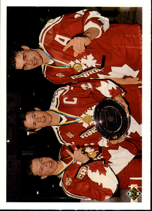 1990-91 Upper Deck #473 Canada's Captains/Kris Draper/Steven Rice/Eric Lindros