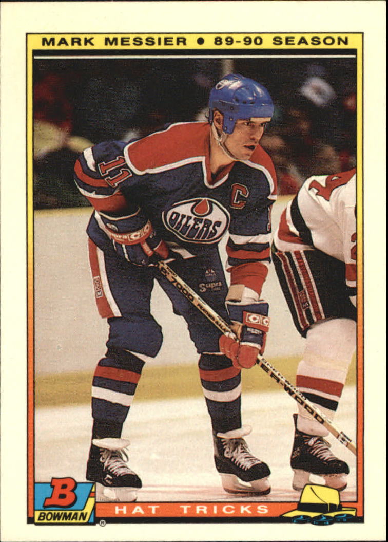 1990-91 Bowman Hat Tricks #4 Mark Messier