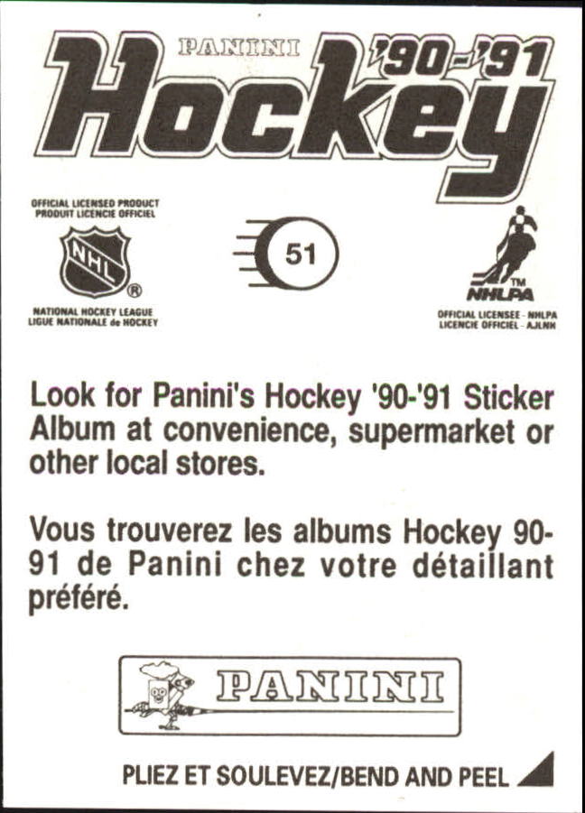 1990-91 Panini Stickers #51 Patrick Roy back image