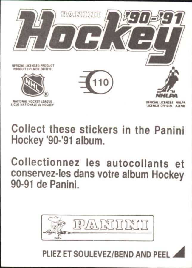 1990-91 Panini Stickers #110 Kjell Samuelsson back image