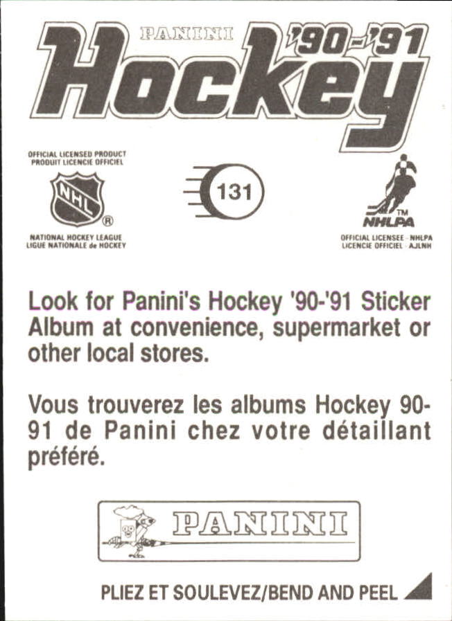 1990-91 Panini Stickers #131 Kevin Stevens back image