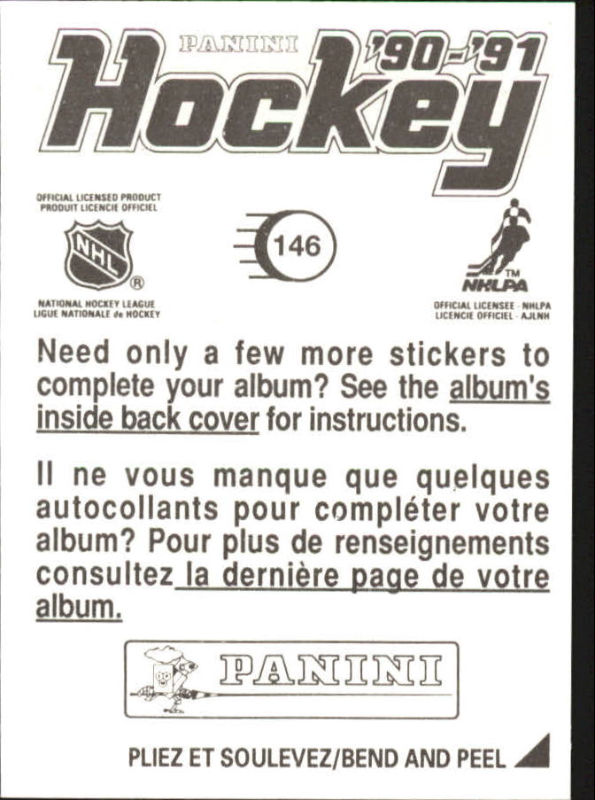 1990-91 Panini Stickers #146 Tony Hrkac back image