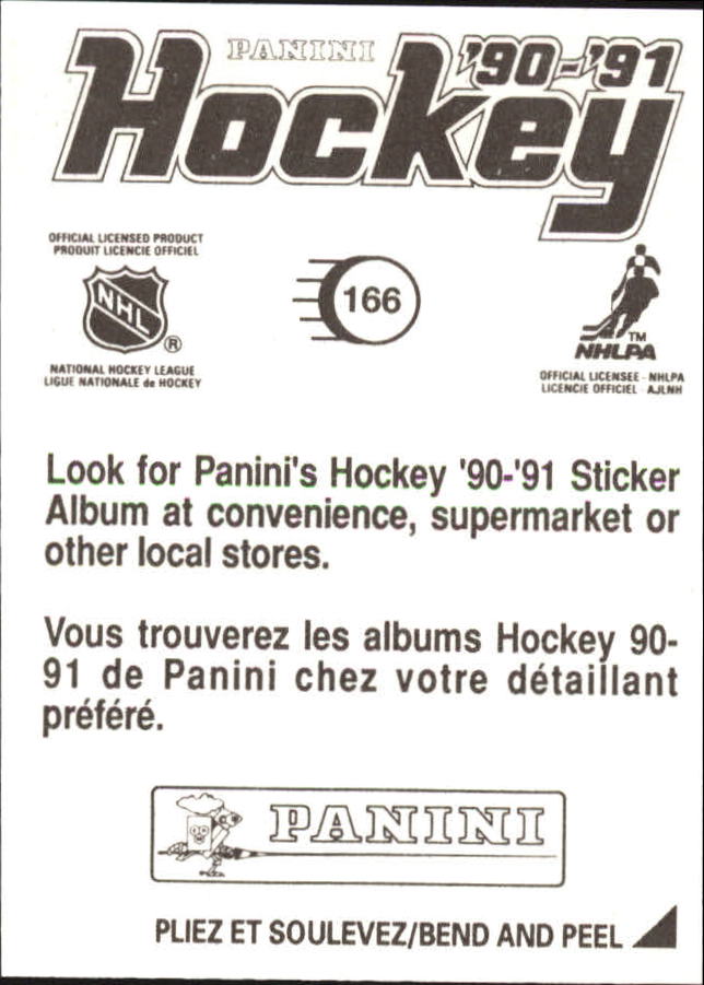 1990-91 Panini Stickers #166 Stephen Leach back image