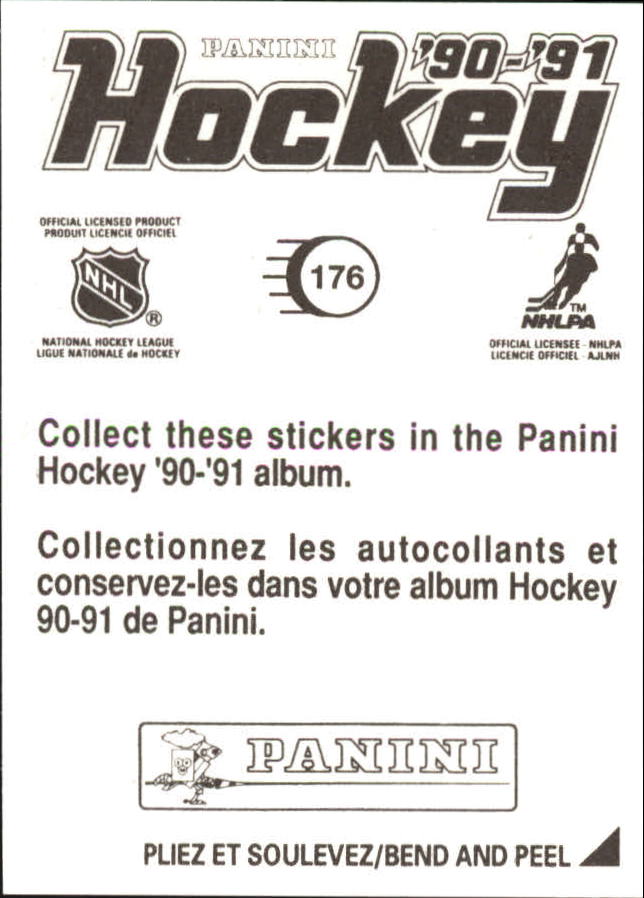 1990-91 Panini Stickers #176 Theo Fleury back image