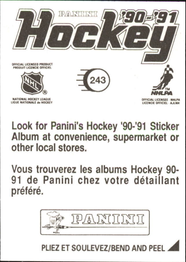 1990-91 Panini Stickers #243 Tomas Sandstrom back image