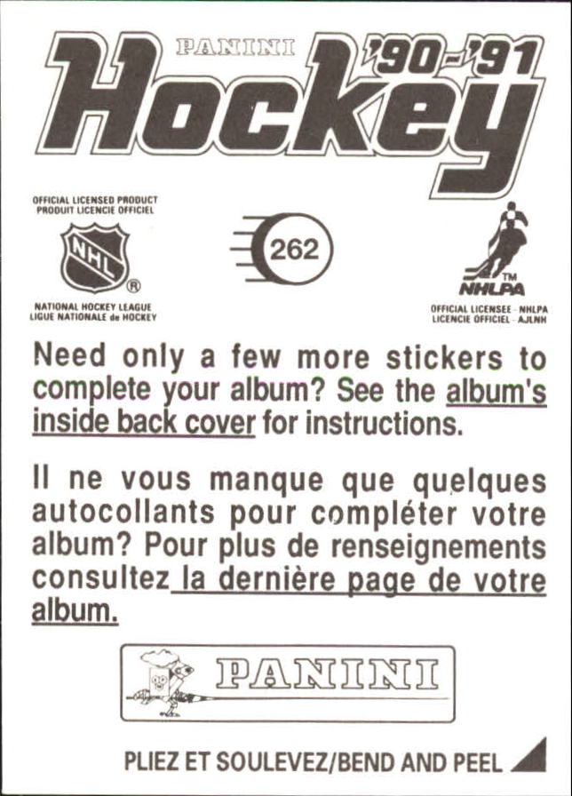 1990-91 Panini Stickers #262 Brett Hull back image
