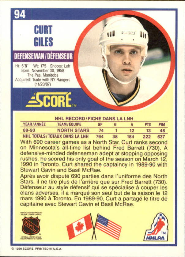 B3558- 1990-91 Score Canadian Hockey Card #s 1-246 -You Pick- 15+ FREE US SHIP - Picture 173 of 460