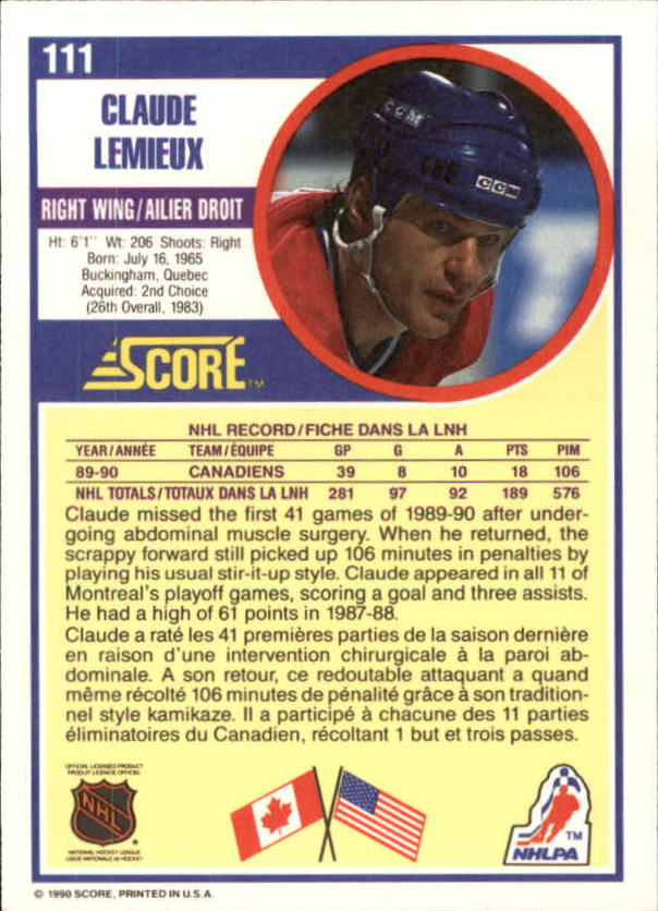 B3558- 1990-91 Score Canadian Hockey Card #s 1-246 -You Pick- 15+ FREE US SHIP - Picture 205 of 460