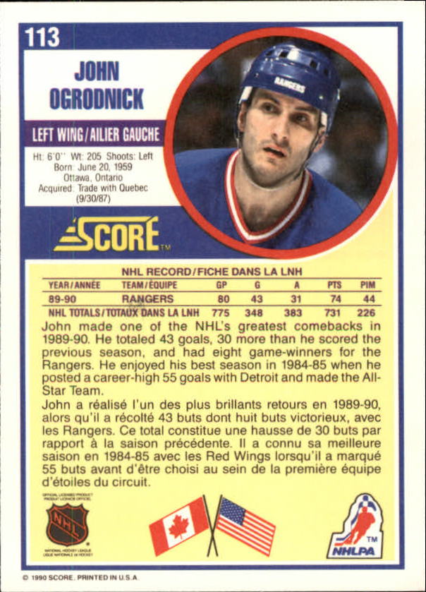B3558- 1990-91 Score Canadian Hockey Card #s 1-246 -You Pick- 15+ FREE US SHIP - Picture 207 of 460