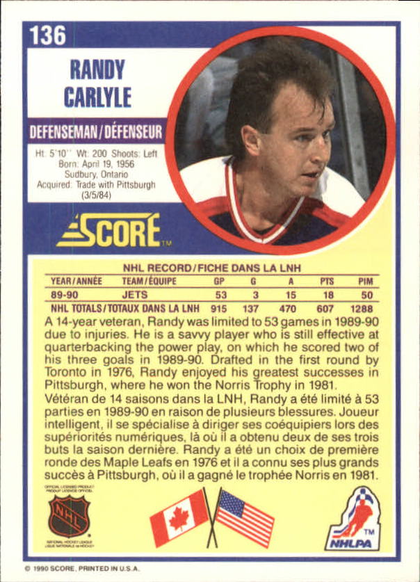 B3558- 1990-91 Score Canadian Hockey Card #s 1-246 -You Pick- 15+ FREE US SHIP - Picture 249 of 460