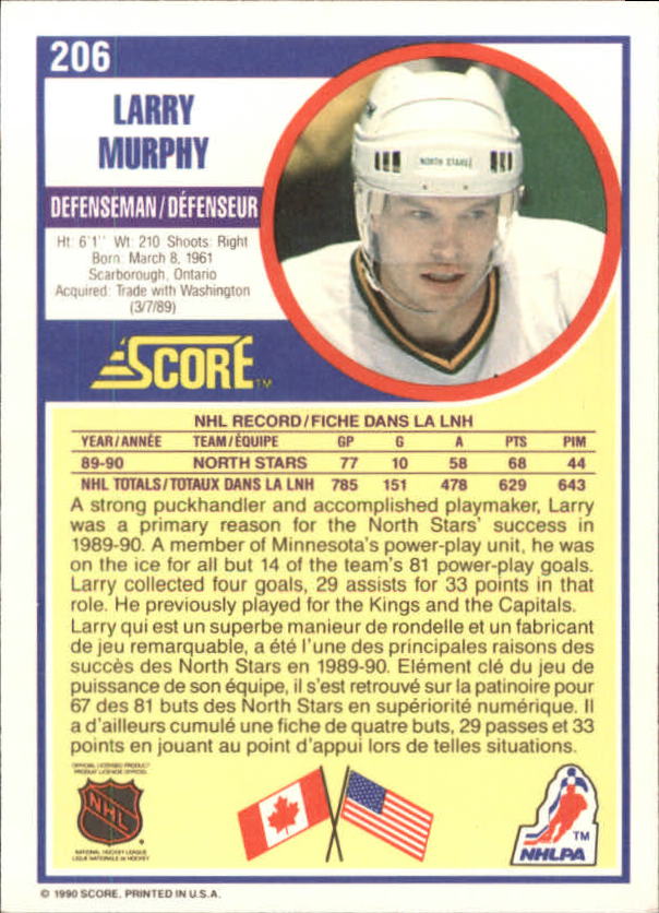 B3558- 1990-91 Score Canadian Hockey Card #s 1-246 -You Pick- 15+ FREE US SHIP - Picture 379 of 460