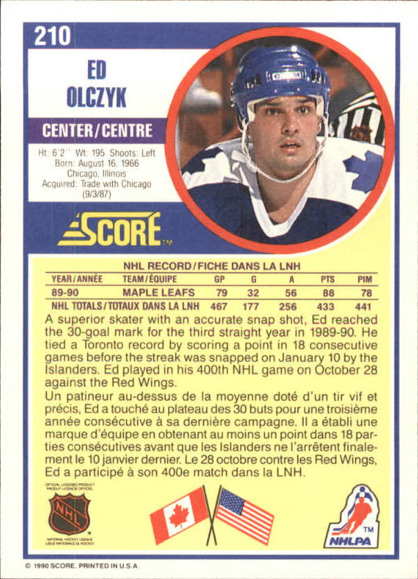 B3558- 1990-91 Score Canadian Hockey Card #s 1-246 -You Pick- 15+ FREE US SHIP - Picture 387 of 460