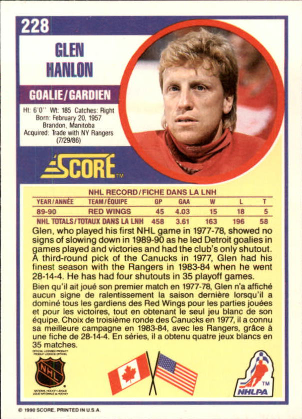 B3558- 1990-91 Score Canadian Hockey Card #s 1-246 -You Pick- 15+ FREE US SHIP - Picture 423 of 460