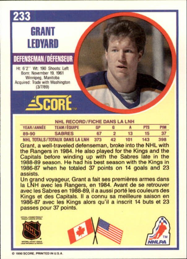 B3558- 1990-91 Score Canadian Hockey Card #s 1-246 -You Pick- 15+ FREE US SHIP - Picture 434 of 460